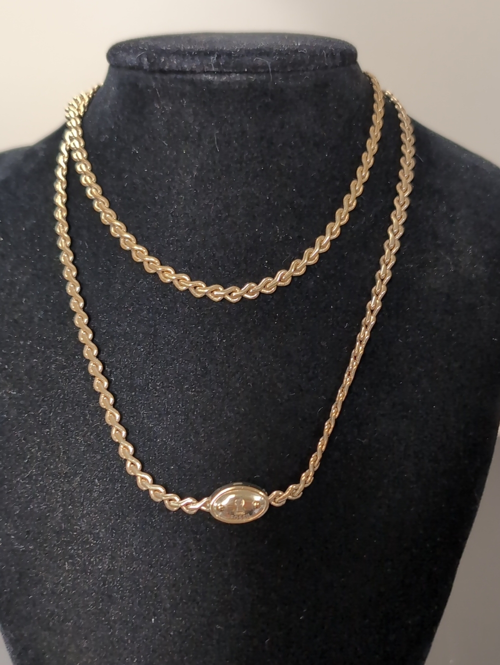 Fossil Gold Toned Long Necklace